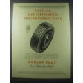 1954 Dunlop Fort Tires Ad - First for high performance and low running costs