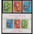 Taiwan Plum Apricot Peach Flowers 1st series 3v...