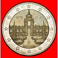 Ⰶ SAXONY: GERMANY ★ 2 EUROS 2016D NON-PHALLIC T...