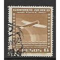 CHILE 1934 AIR 6p BROWN NORTHROP ALPHA MONOPLAN...
