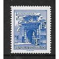AUSTRIA 1957 BUILDINGS 3s BLUE SWISS PORTAL IMP...