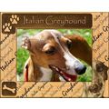 Italian Greyhound Laser Engraved Wood Picture F...