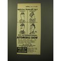 1960 New York Coliseum International Automobile Show Ad - art by George Price