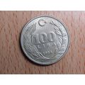 Turkey 1988 100 Lira Coin