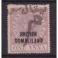 INDIA 1900 1A REVENUE OVERPRINTED BRITISH SOMAL...