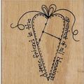 Home & Heart. Heart Wood Mounted Rubber Stamp. ...