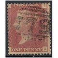 1858 SG43 1d Red Plate 164 Good/Fine Used Check...