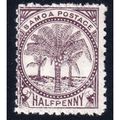 1895 SAMOA Sg57 ½d PURPLE-BROWN VERY LIGHTLY MO...