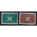 NETHERLANDS 1963 EUROPA SG 958 / 959 SET 2 VALS...