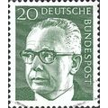 GERMANY, Dr Gustav Heinemann, green 1970, 20pf