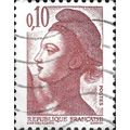 FRANCE, Liberte de Gandon, red-brown 1982, 0.10F, #2