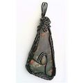 Pilbara Jasper Opal Black Copper Wire Wrap Gems...