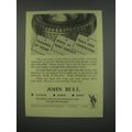 1949 John Bull Tires Ad - Thickness of tread width of road contact truck cord