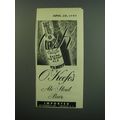 1949 O'Keefe's Extra Old Stock Ale Ad - O'Keefe...
