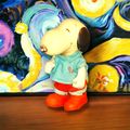 Vintage Peanuts Snoopy Vinyl Tennis Figurine Doll