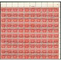 J78, Used Sheet of 100 $5 Postage Due Stamps RA...