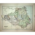 Durham, England, Map, Book Illustration, 1895