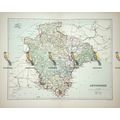 Devonshire, England, Map, Book Illustration, 1895