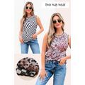 Multicolour Cheetah Checkered Dual Print Revers...