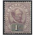 Sarawak 1888 SG8 1c Purple & Black Mounted Mint...