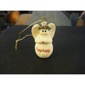 Cute Ceramic "Courtney" Small Glitter Angel Orn...