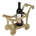 Naturholz 2 Flaschenständer - Wagen 37cm