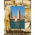 San Diego California Laser Engraved Wood Pictur...