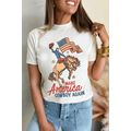 White MAKE AMERICA COWBOY AGAIN Graphic Crewnec...