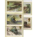 FAMOUS TRAINS set of 5 issued 1985 by Post offi...