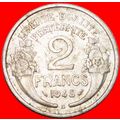 CORNUCOPIAS: FRANCE ★ 2 FRANCS 1945B WAR PERIOD...