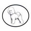 Dog Breed Oval Vinyl Car Decal Black & White St...