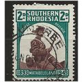 Southern Rhodesia 1943 SG61 2d Brown & Green Fi...