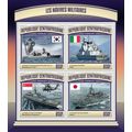 CENTRAL AFRICA 2017 SHEET MNH MILITARY SHIPS NA...
