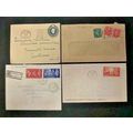 4 X KING GEORGE VI POSTALLY USED COVERS INCLUDI...