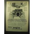 1961 Argus Autronic 35 Camera Ad - Sets Exposures