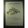 1998 David Yurman Jewelry, Watch Ad - Silver Ice