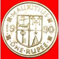 SHIP (1987-2016): MAURITIUS ★ 1 RUPEE 1990! LOW...