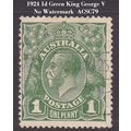 Australia 1924 1d Green KGV Head No Wmk [SG83/A...