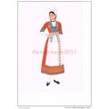 Brittany, Woman from Region of Quimper, Costume...