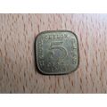 Ceylon 1944 5 Cents Coin