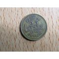 Ceylon 1951 25 Cents Coin