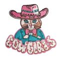 Cat Cowgirls Sew on Patch 21cm x 20cm Embroider...