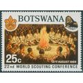 Botswana 1969 25c Scouts around camp fire SG255...