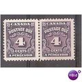 canada stamps sgd21 d21 mnh pair postage due