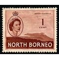 Malaysia North Borneo 1954 Queen Elizabeth II M...