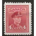 Canada 1943 SG380 4c Carmine-Lake Mounted Mint .