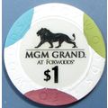 MGM Grand at Foxwoods. $1 Casino Chip. Mashantu...