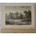 Vintage engraving Ripon Minster from the South-...