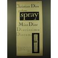 1961 Christian Dior Miss Dior Spray Perfume Adv...