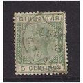 GIBRALTAR 1889 SG22 5c GREEN FINE USED